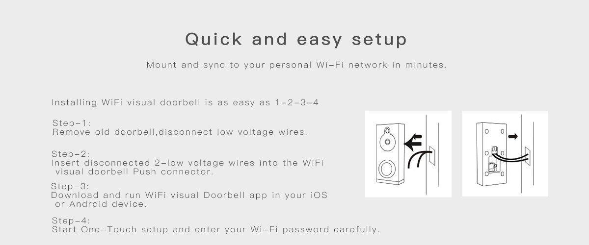 wifi video doorbell wd-608